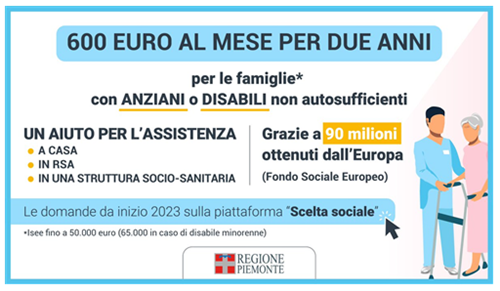 Regione Piemonte: sostegno alla domiciliarita'